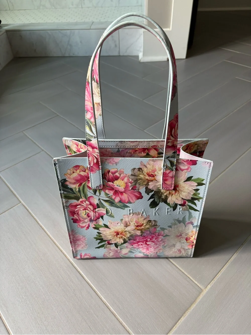 Ted Baker Floral Print Pink and Cream Tote